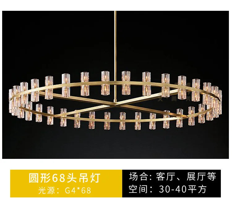 Villa Duplex Chandelier New Light Luxury Light Post Modern Crystal Chandelier Light Luxury For Living Room Lamp Home Decoration