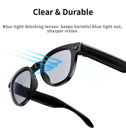 2026 AI Smart Glasses 800W Pixel Camera Translation Glasses Photo Video Recording Bluetooth 5.4 Call Waterproof Smart Sunglasses