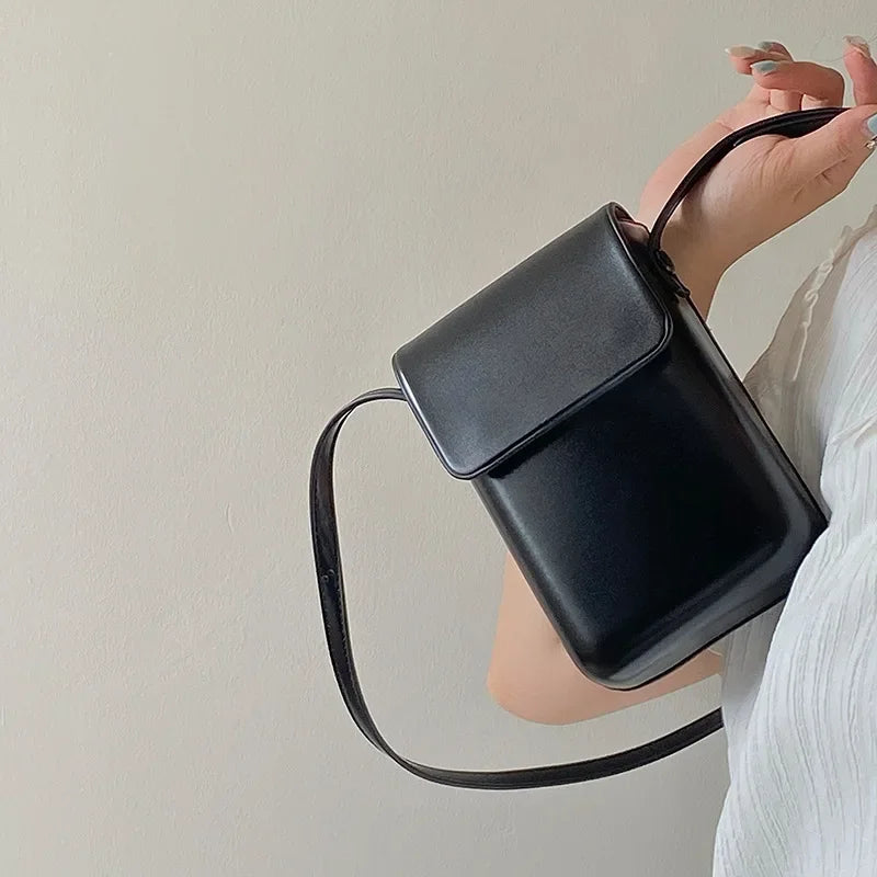 2024 Flap Crossbody Bags Women Mini PU Leather Shoulder Purses and Handbags for Girls Ladies Phone Simple Solid Bag