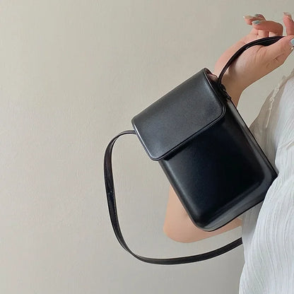 2024 Flap Crossbody Bags Women Mini PU Leather Shoulder Purses and Handbags for Girls Ladies Phone Simple Solid Bag