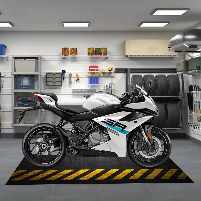 VIKAMA Cool Motorcycle Display Mat Non-Slip And Wear-Resistant Garage Mat Corridor Bedroom Bedside Blanket Home Decoration