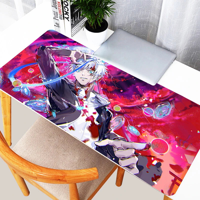 Mouse Pad Laptop Purple Japan Anime Gojo Mousepad XXL Non Slip Keyboard Rug PC J-jujutsu K-kaisen Extended Desk Mat For Boy Gift