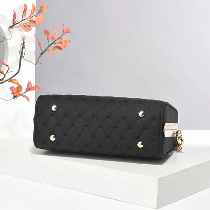 New Women Handbags Fashion Embossed Craftsmanship Portable Shoulder Bag Top-handle Diamond Ladies Bag Wedding Party Bags