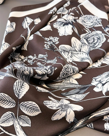 2026 Luxury Brand Square Scarf Design Shawl Wrap 90cm Print Twill Silk Women Hijab Female Foulard Headband Bandana