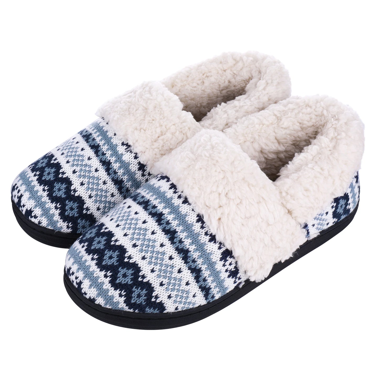 Comwarm Winter Warm Cotton Slippers For Women Men Flats Soft Non-slip Fluffy Shoes Design Slides Couple Indoor House Slippers