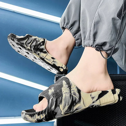 Living Room Slippers Walk Around Home Original Men's Slippers for Man Slides Shoes Men's Summer Sandals Flip Flop House Slipper