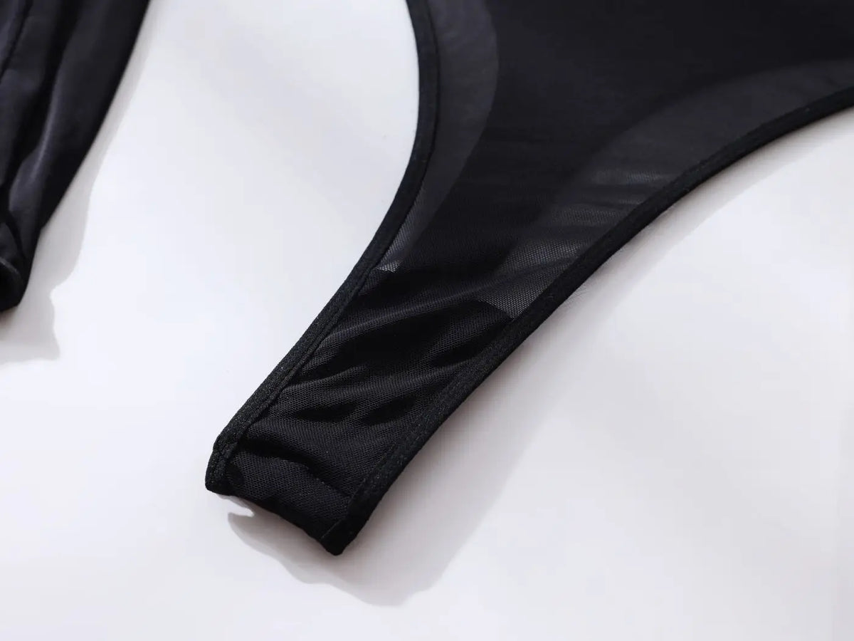 Sexy Jumpsuit With Lace Transparent Mesh Gloves Women Rompers Clothing Body Suits Lace Transparent Sweet Fashion Sexy Korean 5OW