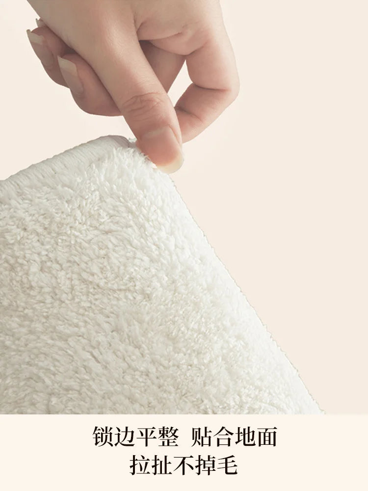 Cream Style Living Room Decoration Rug Light Luxury Rugs for Bedroom Fluffy Soft Cloakroom Carpet Household Washable Floor Mat