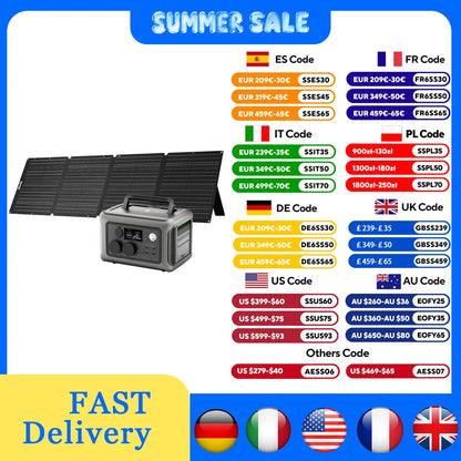 ALLPOWERS R600 Portable Power Station & Portable Solar Panel (option) Pure Sine Wave 299Wh Outdoor Solar Generator for Camping