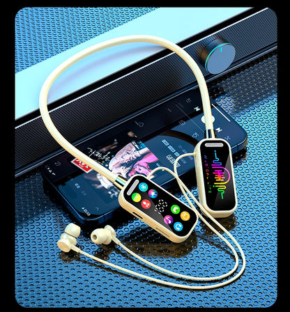Long Battery Life HiFi Sound Bluetooth 5.4 Earphones with HD Mic Earbuds Wireless Headphones Sports Gaming Neck-hanging Headsets