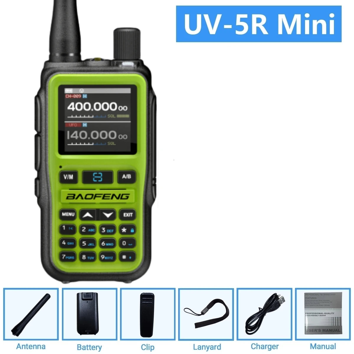 BAOFENG UV-5R Mini Air Band Receive VHF UHF Dual Band Transmit & Receive FM Amateur Ham VOX Walkie Talkie UV-5RMINI