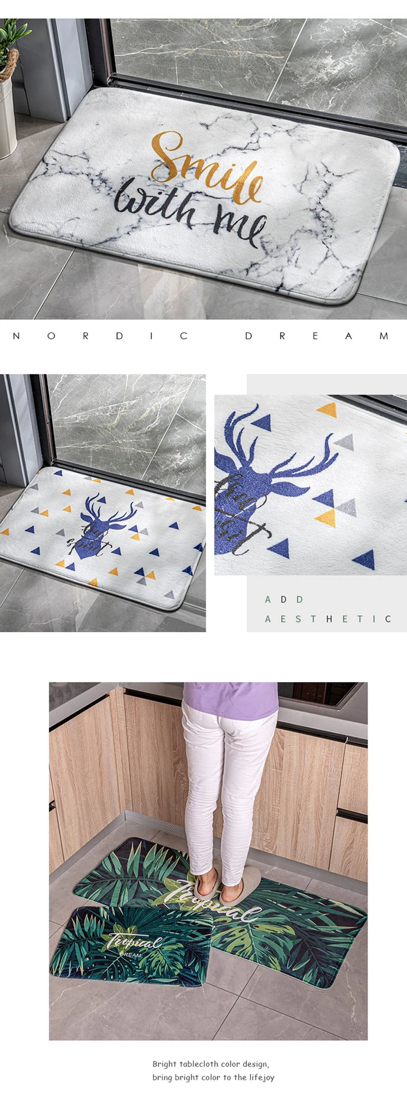 Foot Rug Welcome Floor Mat for Entryway Sparcos Bathroom Hallway Carpet Kitchen Water Absorbed Rugs Fluffy Home Decorations