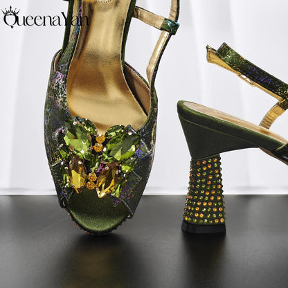 2026 Essential for Banquets  High Quality Designer Luxury Shoes and Bag  Exquisite HandBag with Peep Toe Shoes Sexy High-Heeled