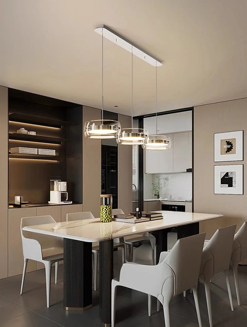 Modern Pendant Light Lamps, Home Decor Ring LED Lights for Living Room,Chandeliers for Dining Room Hanging Light Indoor Lighting