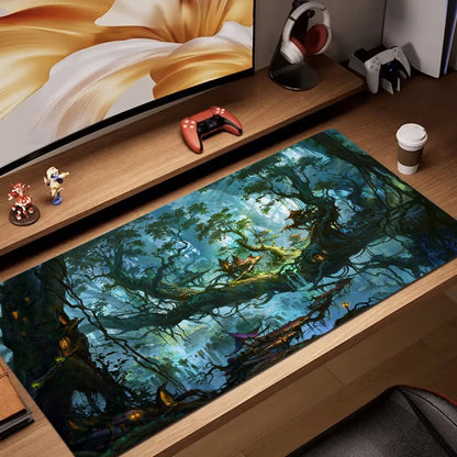 Radio Dj Large Professional Game Mouse Pad Keyboard Gamer Office Accessories Desk Mat Anime XXL Anti-Slip Desktop Mat Floor Mats