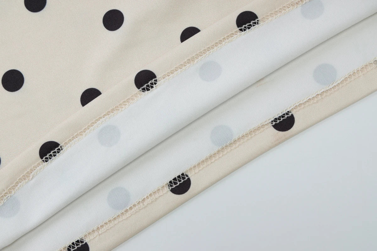 Hugcitar Women'S Fashion Polka Dot Print O Neck Sexy Slim Crop Tank Top Summer Female Clothes Beach Vacation Party Streetwear