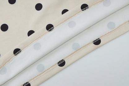 Hugcitar Women'S Fashion Polka Dot Print O Neck Sexy Slim Crop Tank Top Summer Female Clothes Beach Vacation Party Streetwear