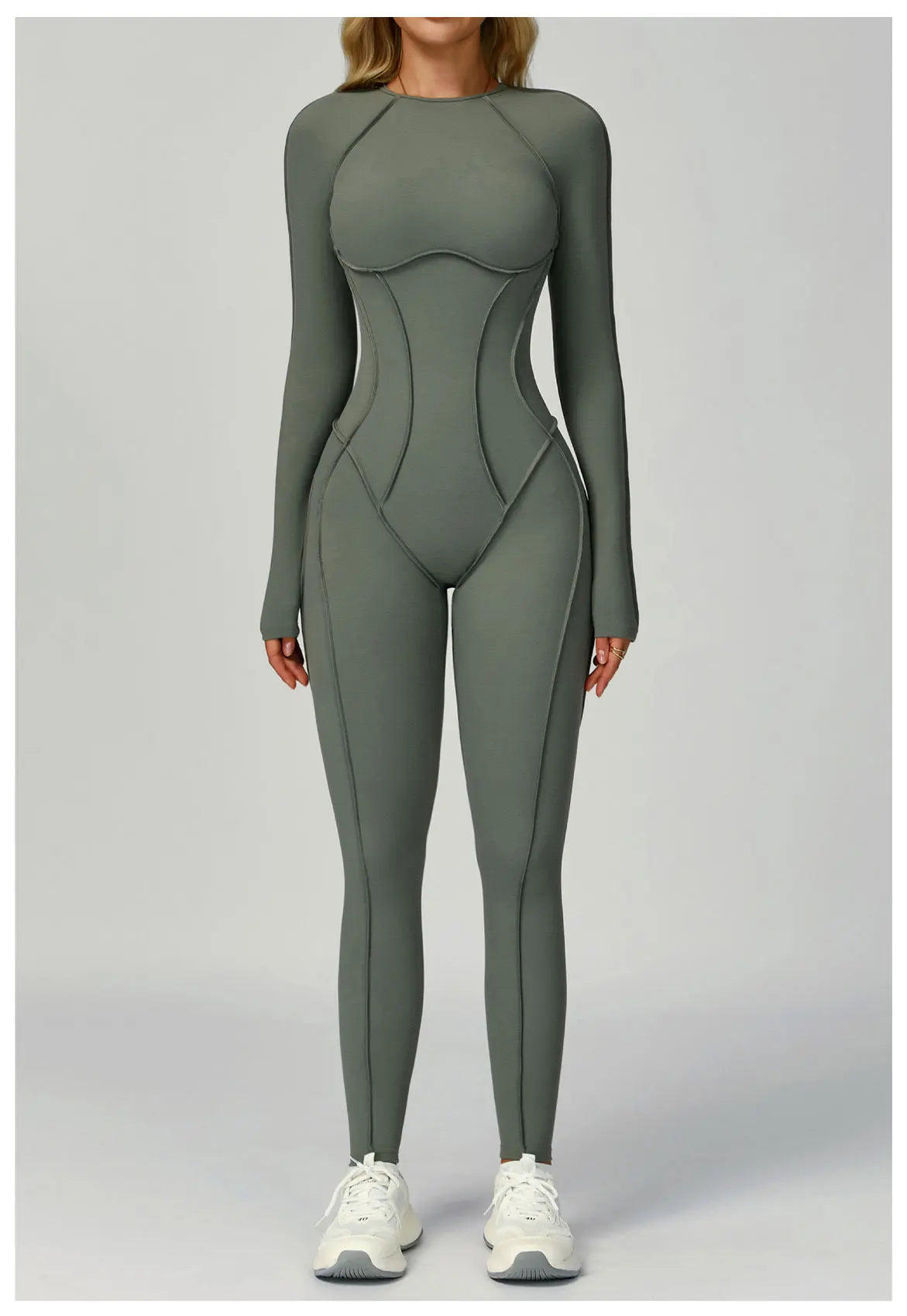 Sexy Hollow Back Long Sleeve Yoga Jumpsuit Women Quick Dry One-piece Yoga Suit Gym Training Leggings Playsuit Slim Fit Bodysuits