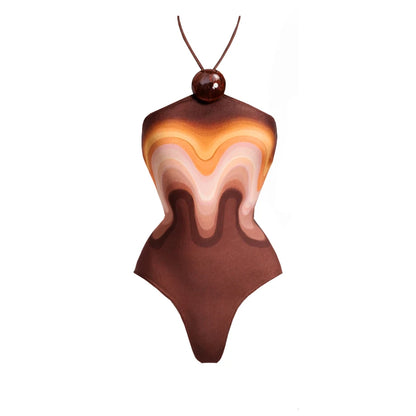 3Pcs Halter Swimsuit Sexy Women Bikini Push Up Swimwear Button Swimming Suits Female Long Skirt Cover Up Bathingsuit Beachwear