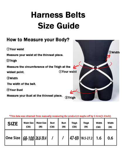 Women Fashion Belt Adjustable Street Style  Leg Harness Belt Thigh Garter Gothic Casual Wild Decoration Belts Clothing Accessory