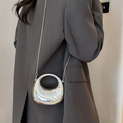 Luxury Designer Evening Clutch Clear Acrylic Women Handbags Fashion Shoulder Bag Half Moon Wedding Purses Party Tote Ladies