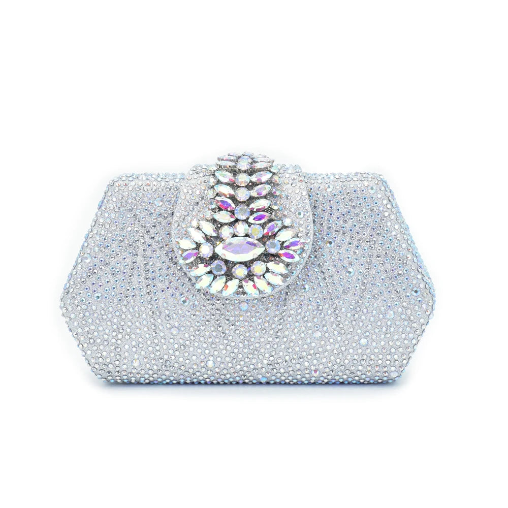 New Fashion Italian Design Rhinestone Pointed-Toe High Heel Shoes & Matching Bag Set Shoe and Bag Set for Nigeria Party Italy