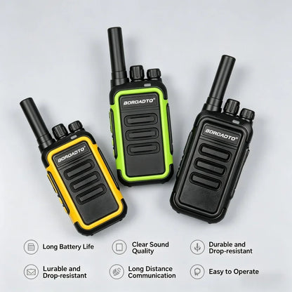 MOTOLOLA 2Pcs Mini Walkie Talkie Portable Two-Way Radio UHF Transceiver Set USB-C Rechargeable Walkie Talkies Long Range COD