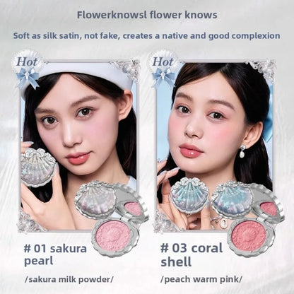Makeup Set Flower Knows Shell Pearl Bunny Garden Setting Powder Lip Gloss Blush All In One Baking Powder Glitter Highlighter Kit