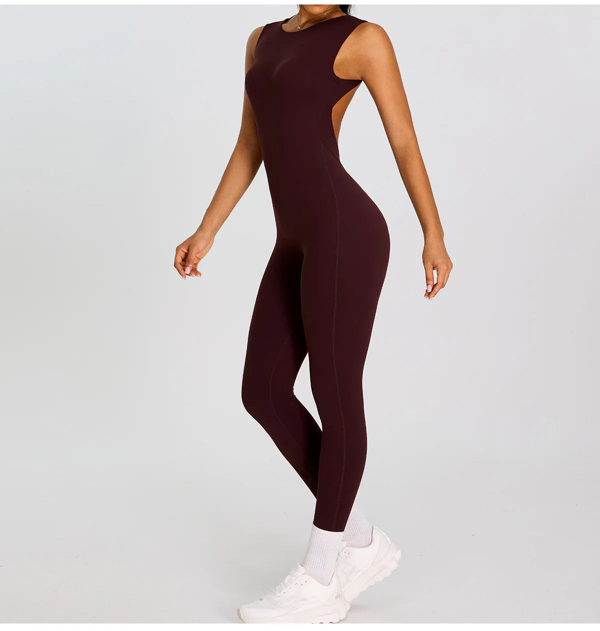 Summer Women Sleeveless Back Hollow Jumpsuit Fitness Sport Bodysuit Yoga Clothing Female Breathable Gym Overalls Workout Clothes