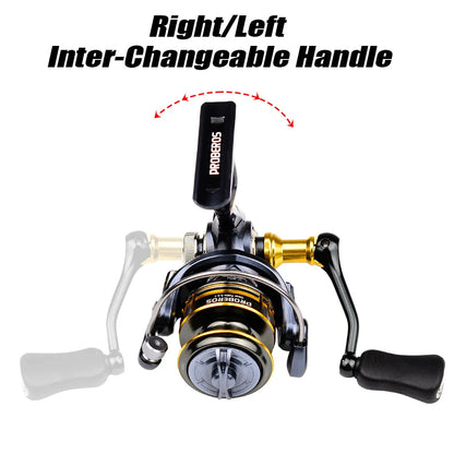 Spinning Fishing Reel 800 Size 5.2:1 7+1BB 8KG Max Drag CNC Metal Handle Deep Spool Long Cast Saltwater Rock Lure Fishing Reel