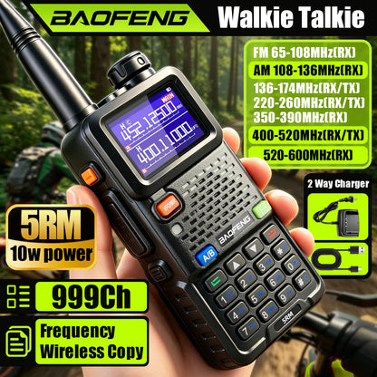 Baofeng UV5RM Walkie-Talkie, New Model, High-Power, Baofeng Radio, Car-Mounted Handheld Transceiver, Perfect for Fleet and Self-
