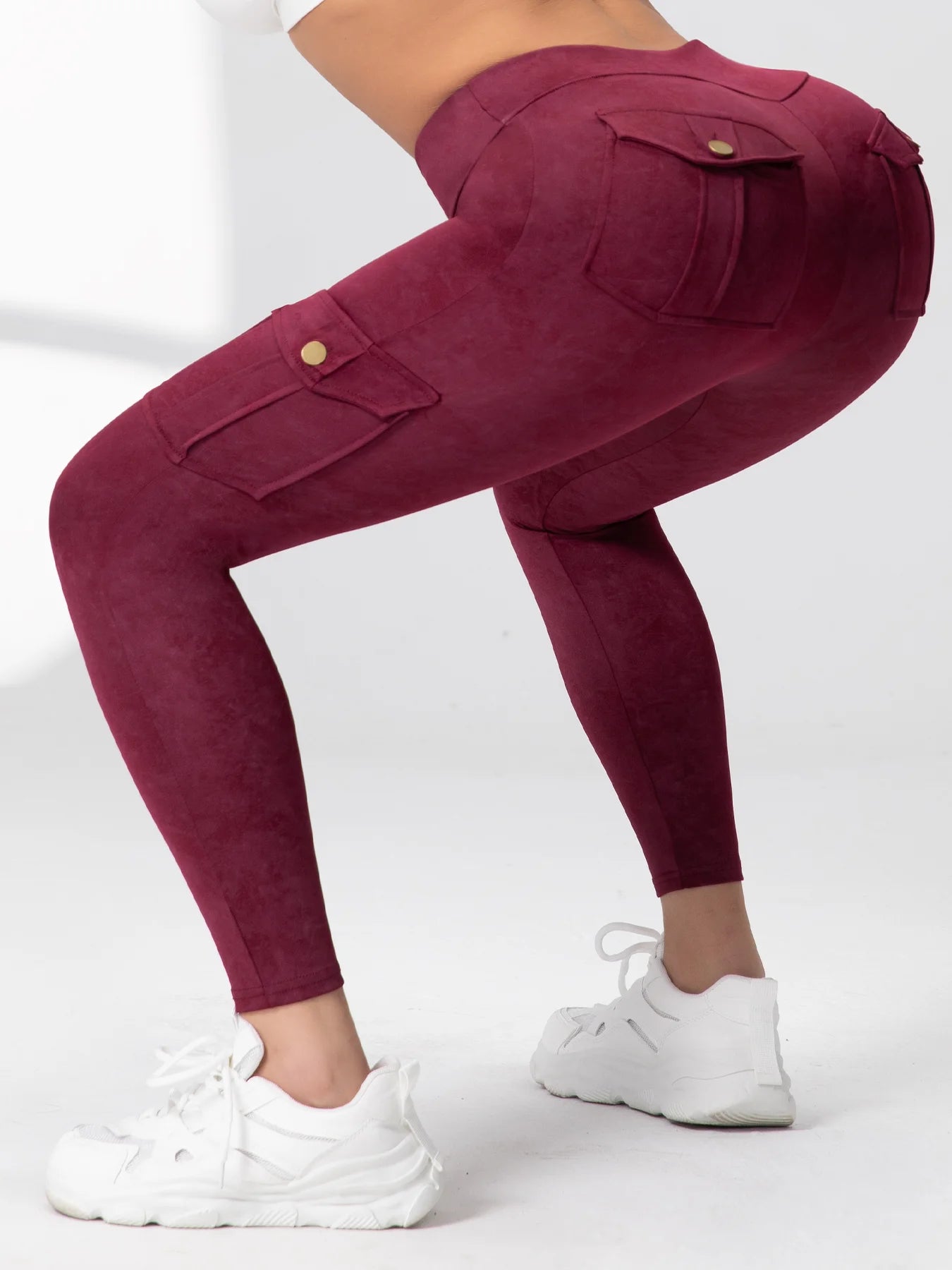 Pockets Gym Leggings Women High Waist Fashion Fitness Pants Skinny Stretch Outdoors Comfortable Sport  Leggings