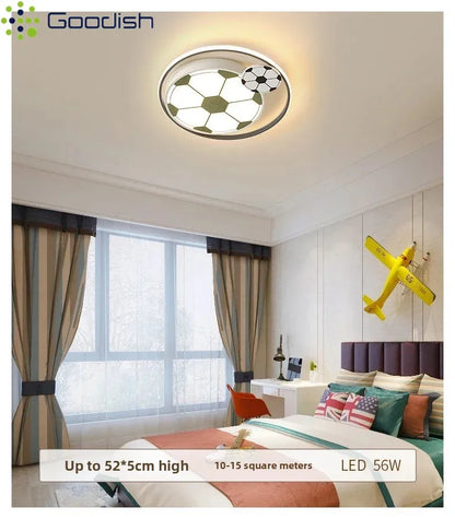 Children Modern Football Ceiling Lights LED Lamp for Boy's Bedroom Kids Study Living Dining Room Art Home Decoration Chandelier