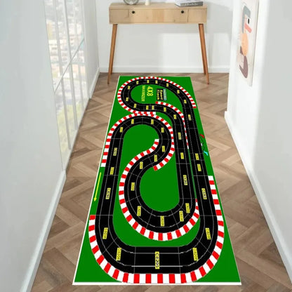 Racing Track Runner Rug Children's Soft Climbing Mat City Road Carpet City Traffic Game Floor Mat Home Decoration