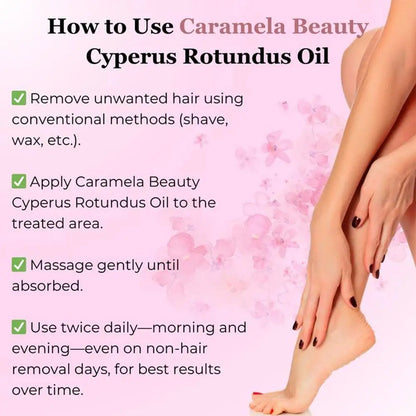 Caramela Beauty Oil for Hair Removal Soft Smooth Skin Care Deep Hydration Anti Hair Growth Inhibition After Shave Oil
