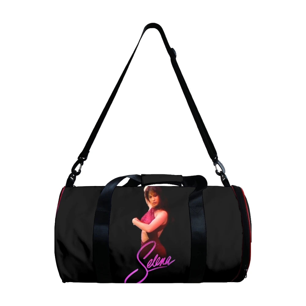 Popular Selena Quintanilla 3D Printed Large Capacity Travel Bags Barrel Shape Crossbody Bag Outdoor Sports Bags Gym Yoga Bag