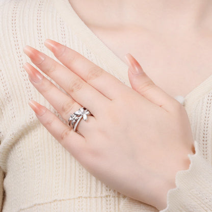 925 Sterling Silver Three-Ring Stackable Ring for Women Simple Fashion Design Fine Jewelry Perfect for Birthday Party Gift 2026