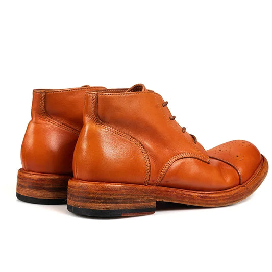 Luxury Top Quality Goodyear Cow Leather Men Boots Autumn Winter Vintage British Tooling Men Shoes Military Motorcycle Boots