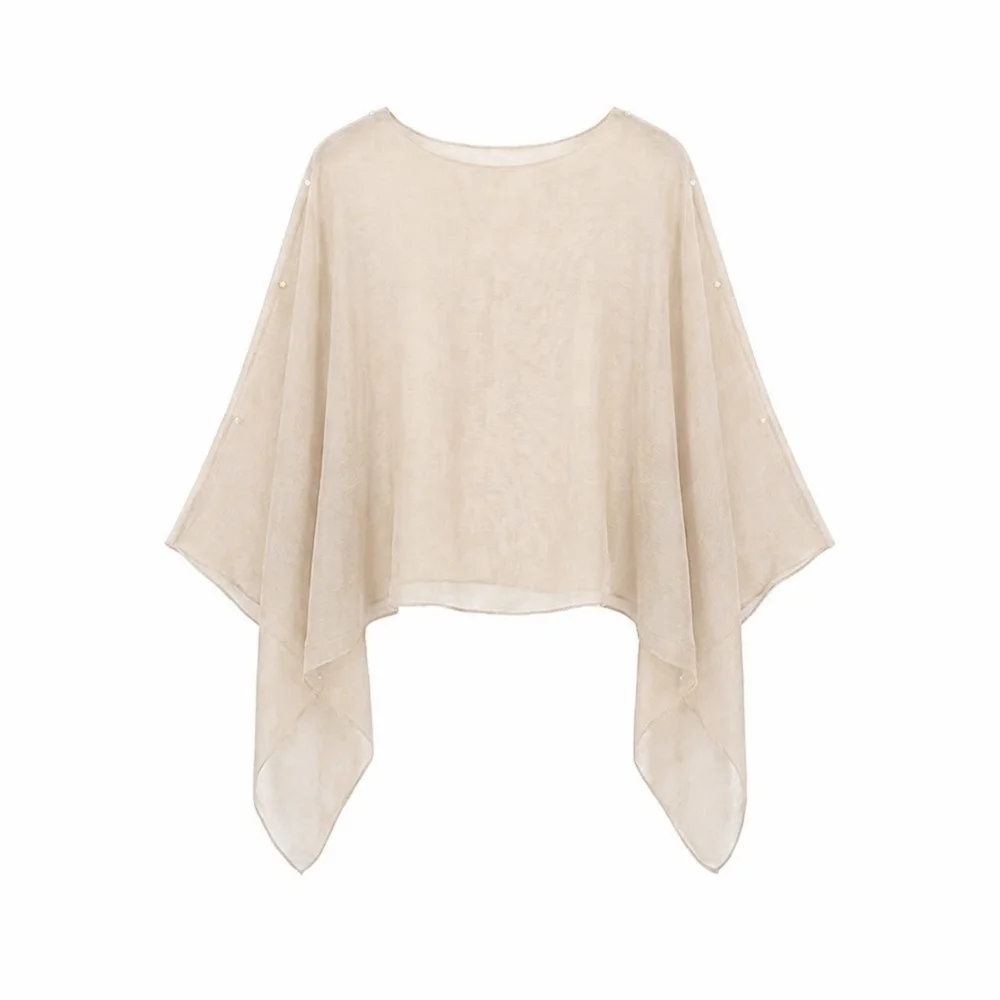 Multicolor Sun Protection Shawl Chiffon Thin Air-conditioned Sweater Travel Photography Vacation Trendy Scarf Summer Season