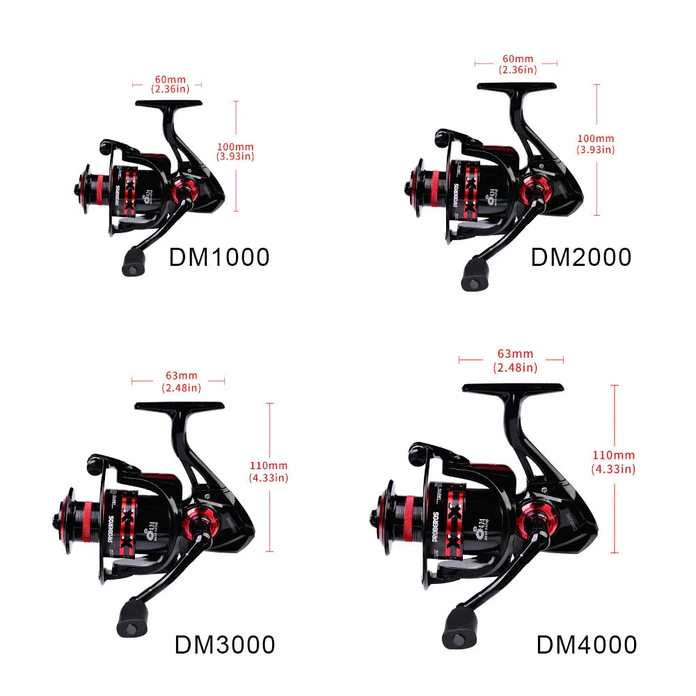 1000-8000 Full Metal Spinning Fishing Reel 4.7:1-5.2:1 23KG Max Drag Long Cast Carp Sea Fishing Wheel Accessories