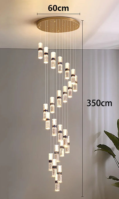 Modern home decoration crystal chandelier, stair Pendant lamp, living room Pendant lights, interior lighting