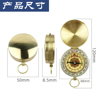 Glow-in-the-Dark Metal Pocket Compass | Camping Survival & Hiking Navigation |  Hiking Compass