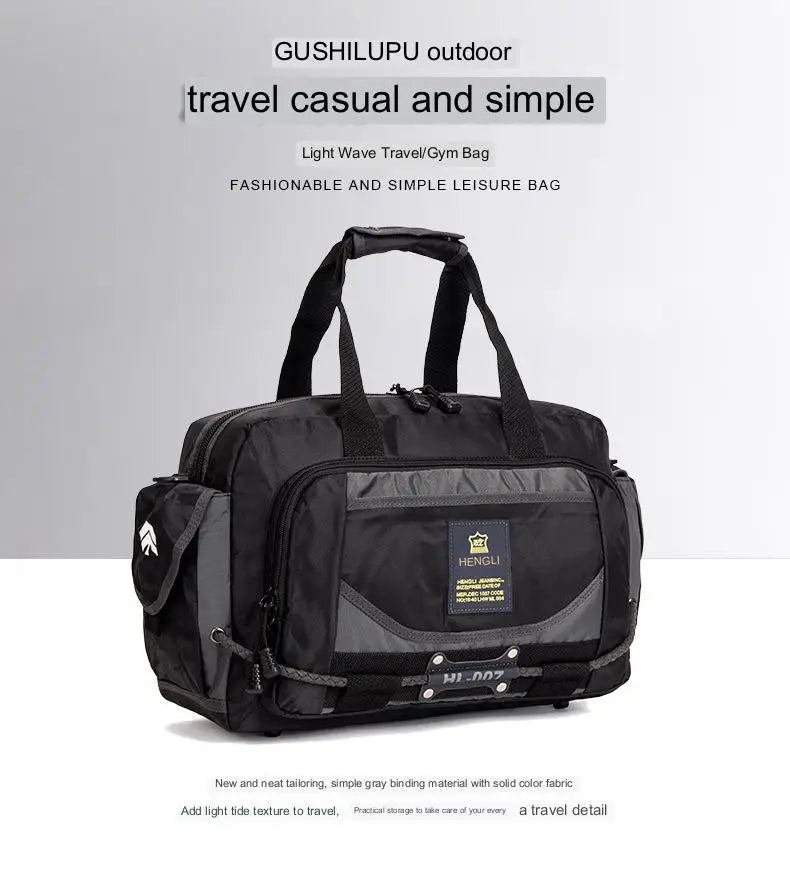 Men's Travel Bag Folding Oxford Cloth Bag Protects Portable Waterproof Shoulder Leisure Bags
