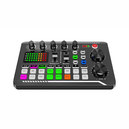 F998MAX English Podcast Equipment BM800 Condenser Microphone Set Live Broadcast Computer Live Voice Mixer F998 DJ Sound Card