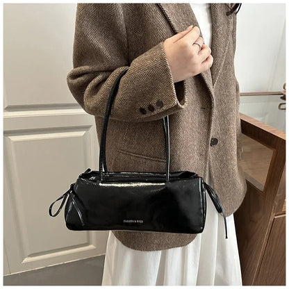 New Solid Color Women's Handbag Soft Pu with Knot Shoulder Bag Underarm Bag Lady Designer Bags Luxury Bolsa Feminina handbags