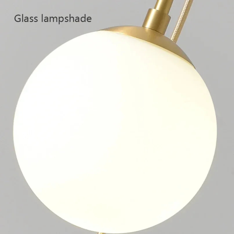 LED Glass Ball Pendant Lamp Nordic Chandelier Lights Home Indoor Dining Room Restaurant Bar Table Decor Hanging Suspension Lamp