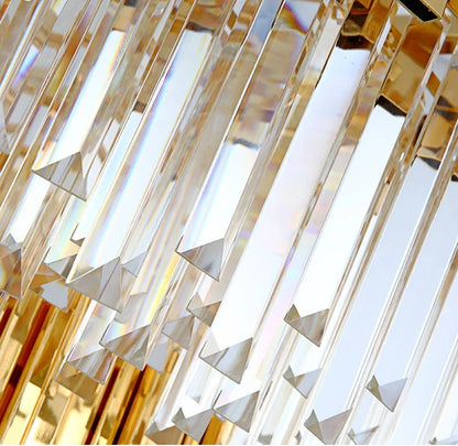 Gold K9 Crystal Tricolor Chandelier Luxury Modern LED Ceiling Light for Living Room Dining Room Bedroom Ceiling Lights