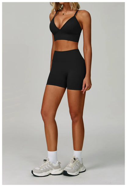 2/3PCS Seamless Sport Yoga Set Women's Breathable High Waist Fitness Sportwear Women Sports Underwear Set Gym Workout Clothes