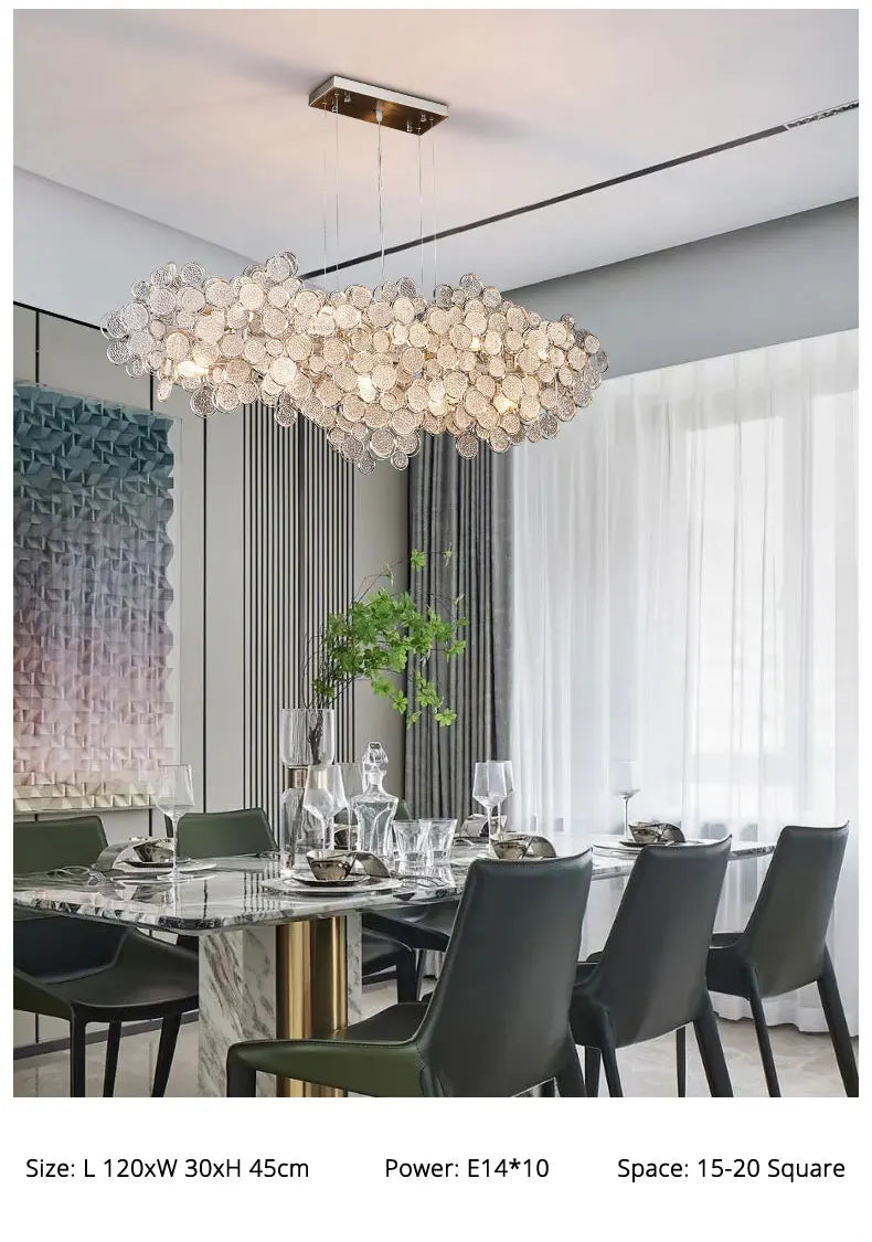 Modern Luxury Creative Living Dining Room Glass Led Chandelier Personality Simple Designer Pendant Lights Bedroom Study Lamps