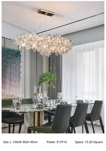 Modern Luxury Creative Living Dining Room Glass Led Chandelier Personality Simple Designer Pendant Lights Bedroom Study Lamps